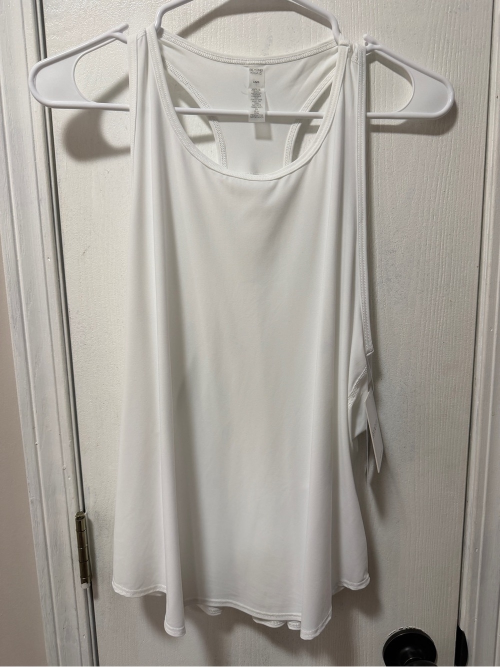 Beyond Yoga White Racerback Performance Tank